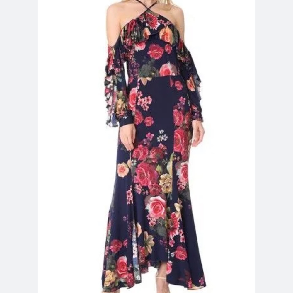 Nightwalker floral print long sleeve dress